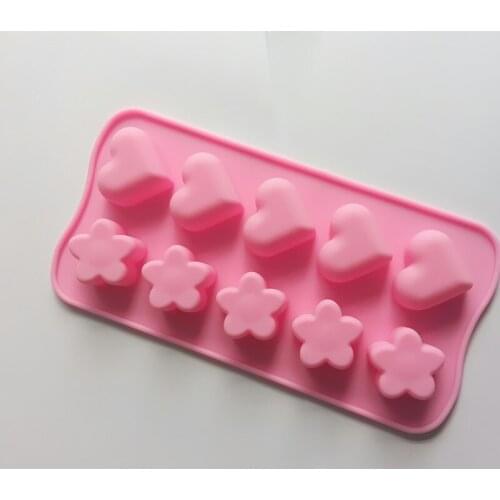 Flowers Love Heart Silicone Mould Cake Decorating Tools Love Heart Cake Mold Bakeware Form for Soap Mousse Pastry Tools