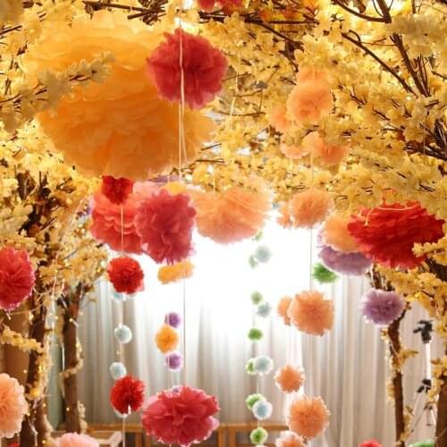 Govaz Wedding Decoration Events Accessories 20 25 30cm Pom Pom Tissue Paper Pompom Ball Party Supplies Baby Shower Birthday