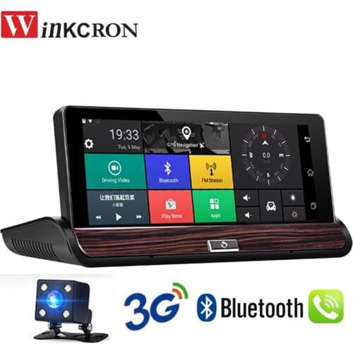 7.0" IPS 3G GPS Navigation Car DVR Camera Bluetooth Dash Cam Video Recorder Andriod 5.0 WiFi Full HD 1080P Rearview Camera