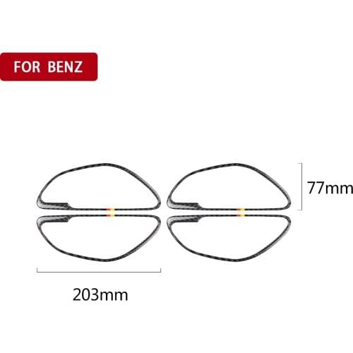 Carbon fiber Door inner Handles Door Bowl Decorative for Ford Mustang 2015 2016 2017 Car Stickers Car-Styling Stickers 3D