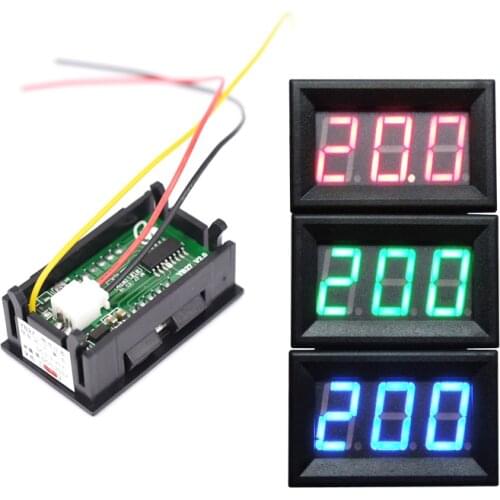DC 0-300V DC voltmeter 3 digit display head 0-200V wide voltage three-wire system 3.3~30V power supply