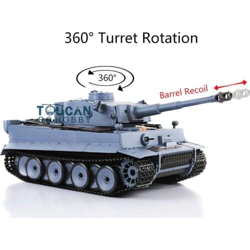 1/16 Heng long TK7.0 Plastic Tiger I RC Tank 3818 W/ 360 Turret Barrel Recoil TH17236