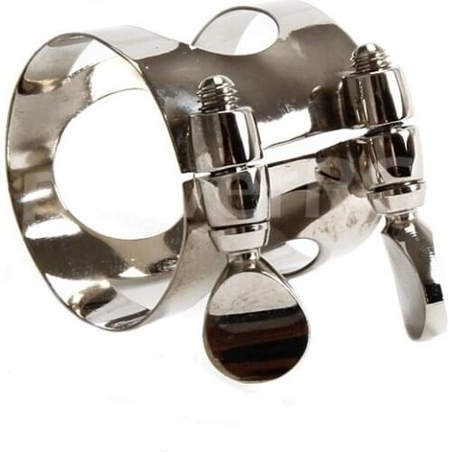 10pcs Silver Nickel Plated Clarinet Mouthpiece Ligature With Double Screws Adjust