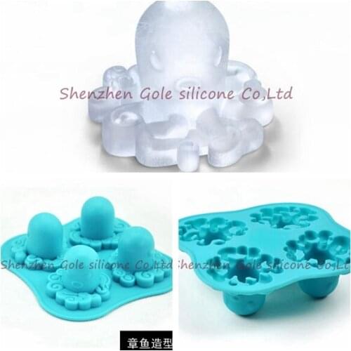 200pcs/lot Octopus Mold Silicone Mold Cooking Tools Cookie Cutter Ice Molds Ice Trays Kitchen Fondant Accessories Tools