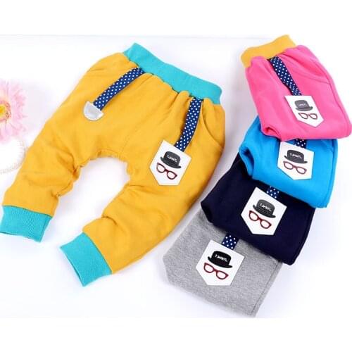 2015 new spring & autumn kids baby harem pants1 piece cotton baby boy pants with girls pants 0-2 year baby pants
