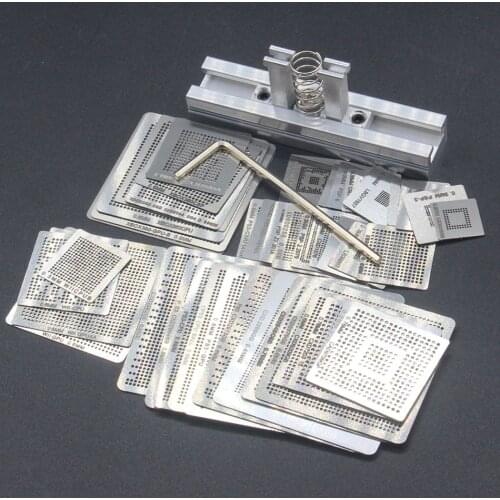 47pcs/set Direct Heat Reballing Universal Directly Stencils For Game Console PS3 CPU PS4 GPU XBOX CXD WII