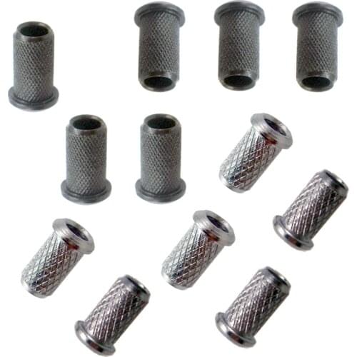 6 Pieces Electric Guitar String Thru Body Ferrules Bushing Guitar String Mounting Ferrules Set for Guitar Parts