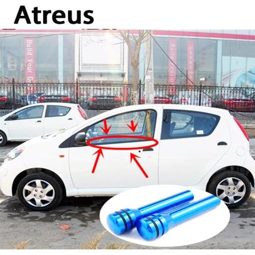 Atreus 2pcs Car styling Stainless steel door pin lift covers for Lexus Honda Civic Opel astra h j Mazda 3 6 Kia Rio Ceed Volvo