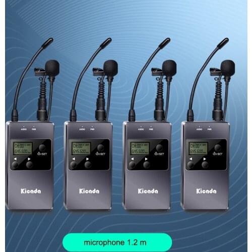 Kicada Wireless Microphone rofessional UHF Lavalier Lapel Mic System for Camera DSLR phone PC computer for Video recording