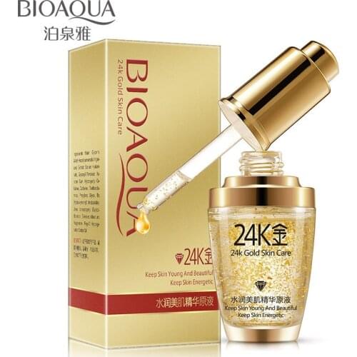 BIOAQUA 24K Gold Face Cream Whitening Moisturizing 24 K Gold Day Creams & Moisturizers 24K Gold Essence Serum New Face Skin Care