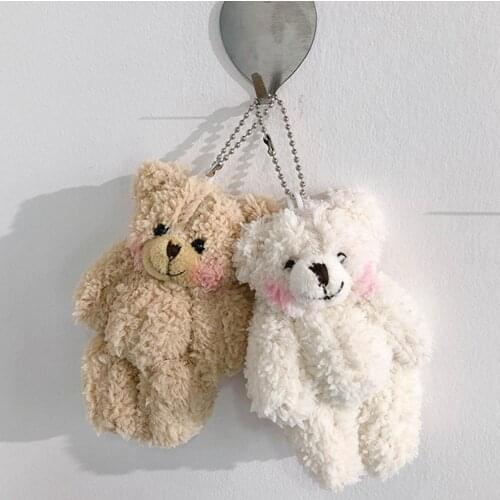 New Cute Plush bear doll Animal Doll Hanging Bag Phone Pendant soft cute Accessories keychain Female Male Jewelry Birthday Gift