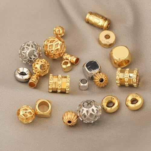HAOSAW Choose Jewelry Accessories/Cooper Materials/DIY Making/Spacer Bead/Hand Made/Genuine Gold Plating/Exquisite