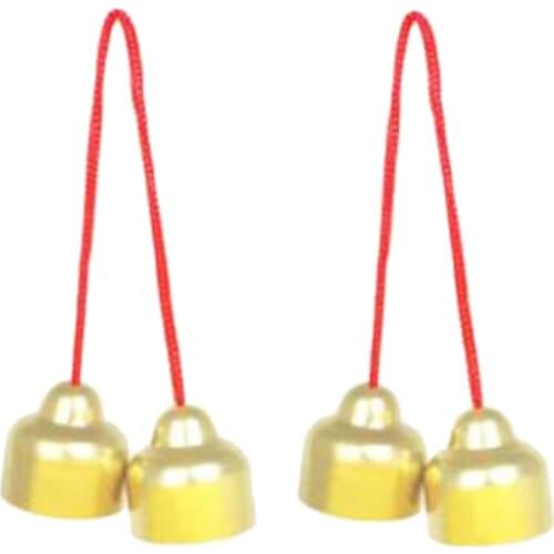 Orff Copper Bell Childrens Percussion Pure Copper Bells Metal Instrument with Red Rope Music Supplies for Kids Gift