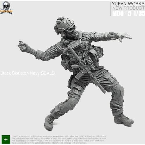 Yufan Model 1/35 Resin Assembled Figure Soldier US Military Seal Commando Moo-05