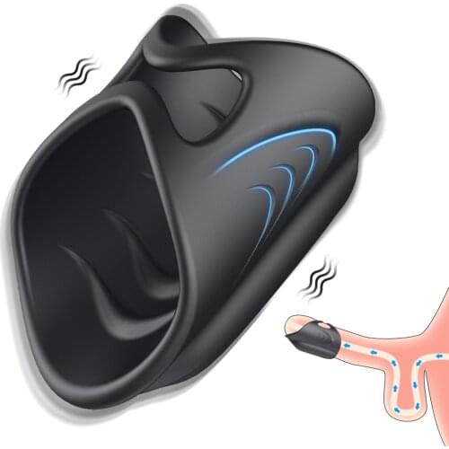 Male Masturbator Penis Vibrator Penis Trainer Glans Stimulate Masturbator Cup For Men Pussy Vibration Time Delay Sex Toys