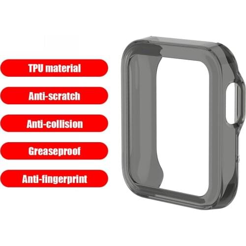 Soft TPU Watch Case Skin Transparent Housing Cover for Mi Watch Lite/Redmi Watch Smart Watch Case Cover Replacement