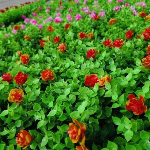 Plants Wall Artificial Flowers Green Lawn Fake Flowers Living Room Wedding Wall Indoor Balcony Decoration Home Garden Decor