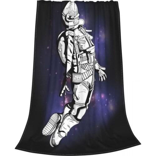 Astronaut Blanket Coral Fleece Plush Summer Space Breathable Lightweight Throw Blanket for Home Office Quilt