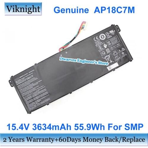 Genuine AP18C7M Battery For SMP 4ICP5/57/79 15.4V 3634mAh 55.9Wh Laptop Batteries Li-ion Rechargeable Battery Packs