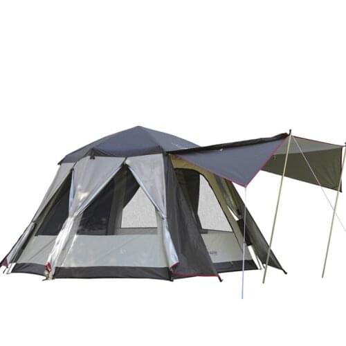 Camping Tents Aluminum support Outdoor big Awning for 5-8 person Steel Rod Big Yurt Quick Start Automatic Open tent