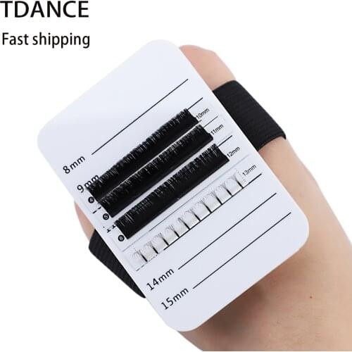 TDANCE Eyelash Palette Makeup Tools Eyelash Holder With Rubber Band Wrist Card for Eyelash Extension Acrylic Material