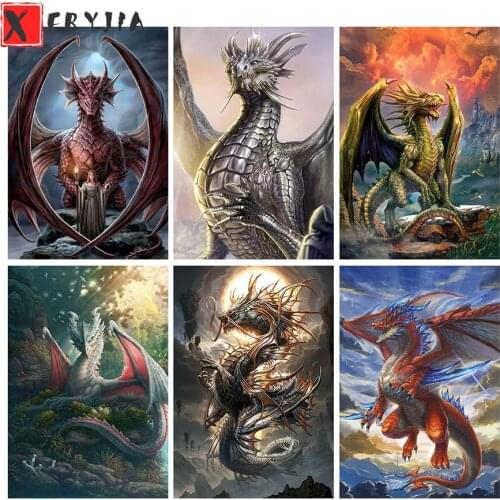 Full Square Diamond Painting Retro animal dragon Mosaic Needlework Picture Of Rhinestones Diamond Embroidery Sale Home Decor