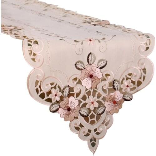Rectangle Table Runner Dresser Scarf Lace Macrame Embroidered Table Runners for Holiday Wedding Long Dinner Tables