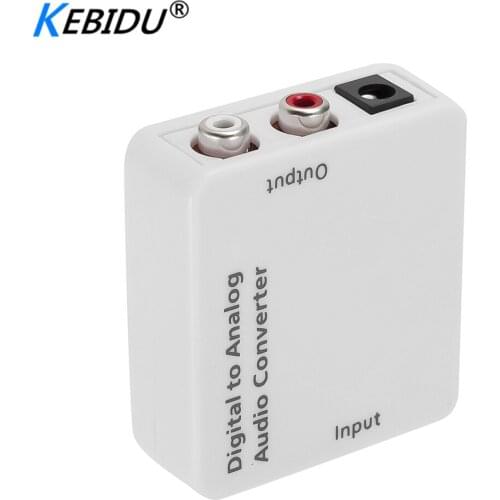 RCA digital to analog fiber to analog audio converter adapter digital fiber coaxial Toslink signal converter adapter