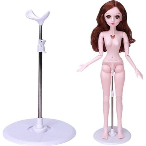 Adjustable BJD Doll Model Metal Holder With Plastic Base for Doll Window Display