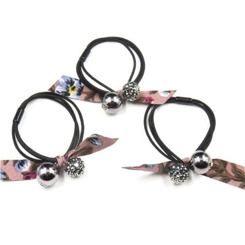 10PCS/LOT Creative Webbing Knotted Balls Elastic Hair Bands For Girls Bohemian Scrunchy Fashion Kids Hair Accessories For Womens