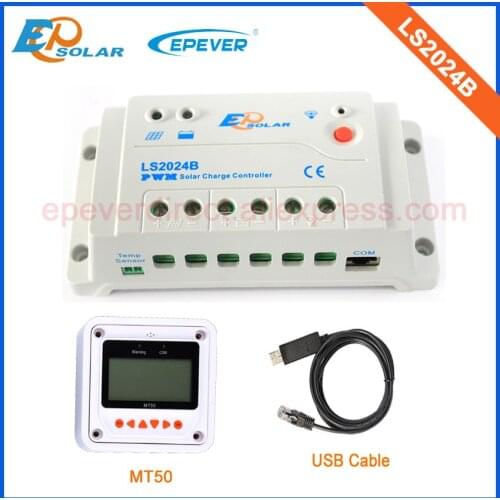 Pwm charger controller 20A LS2024B LandStar series EPEVER Solar regulator MT50 remote Meter 12V 300W,24V 600W solar panels power