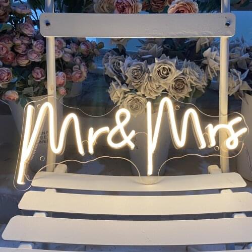 Mr&Mrs Wedding Neon Sign Handmade Custom LED Neon Sign,Wedding Light Sign,Neon LED Sign,Neon Lights Custom Neon
