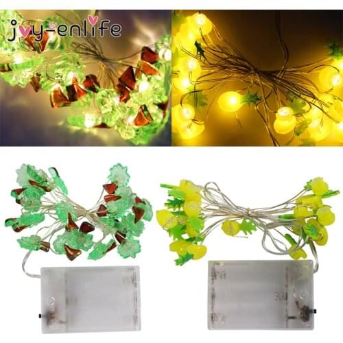 2M LED Flamingo Pineapple String Light Decoration 20 Lights Hawaiian Party Baby Shower Summer Party Supplies Wedding Decoration
