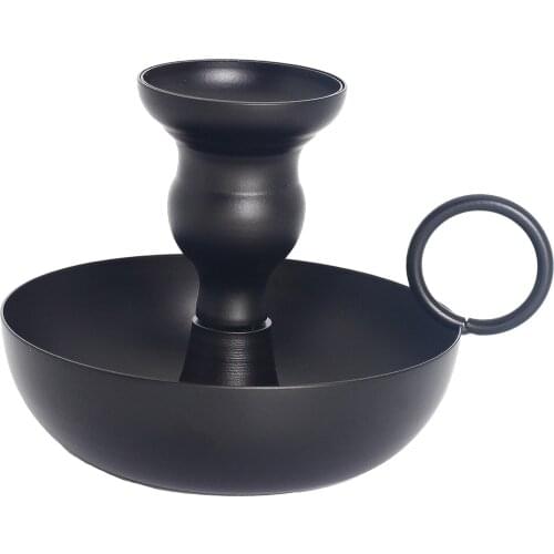 Black Iron Taper Candle Holder Candlestick Holder Dinning Party Single Head