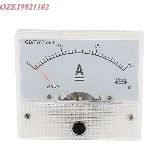85C1 Pointer Needle 1A 2A 3A 5A 10A 20A 30A 50A/75mV 75A/75mV 100A/75mV 150A/75mV Current Tester Panel Analog Ammeter 64 x 56mm