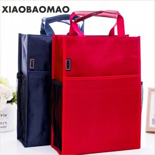 A4 vertical briefcase document bag portable file bag good qulity durable portable laptop bag double layer business officially wo