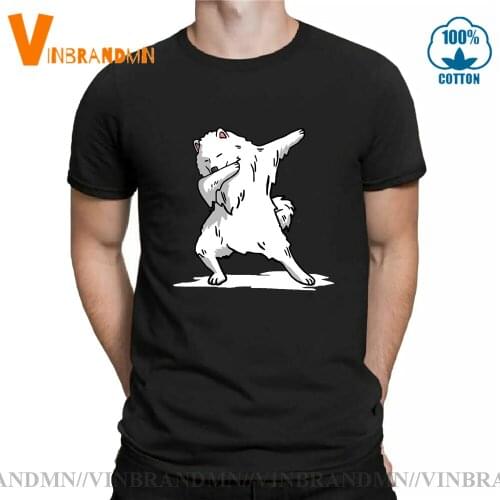 Dabbing Samoyed Dog Bull Terrier Funny Tshirts Techno Dubstep Hiphop Electronic Dance Music Dog Corgi New T Shirt Mens Tee