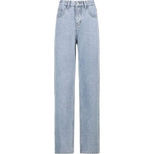 Womens Pants, Butterfly Print High Waist Straight-Leg Jeans for Party Vacation Dating Holiday Travelling