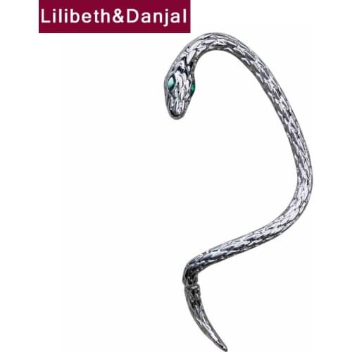 Winding Snake Stud Earring 925 Sterling Silver and Copper Plated Artificial Crystal Jewelry For Girls Women Men 2020 Luxury E20