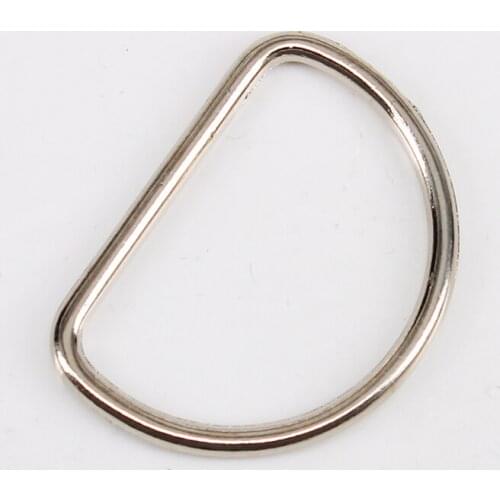 100piece 30mm Silver Metal Alloy D Type Ring Adjustable Belt Buckle for Backpack Straps Luggage Bag Buckles K400