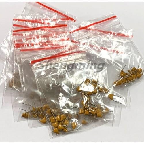18values*10pcs =180pcs Monolithic Ceramic Capacitor 20pF~1uF,ceramic capacitor Assorted Kit
