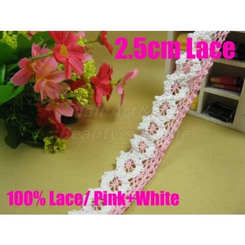2.5 cm cotton lace sewing ribbon guipure lace trim or fabric warp knitting DIY Garment Accessories free shipping #2417