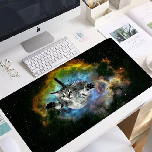 2021 Non-skid Cute Galaxy cat mouse pad Gaming Mouse Pad Stylish keyboard mouse pad Durable kawaii laptop desk mat mouse pad