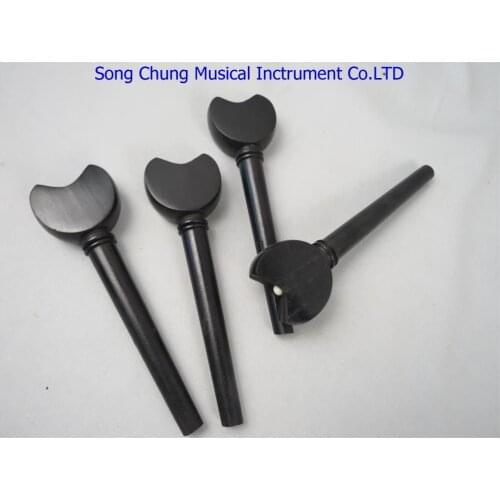 4pcs baroque style natural Ebony wood cello pegs