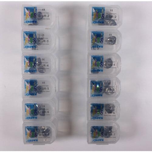 5 Pcs Upper Right Dental Kids Primary Molar Crown Stainless Steel Pediatric 48 Sizes choice