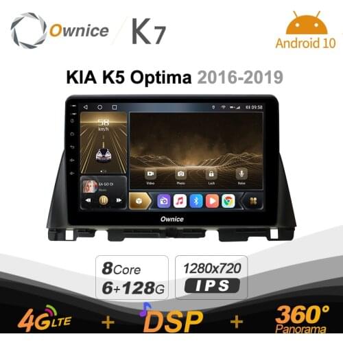 K7 Ownice 6G+128G Android 10.0 Car Radio For KIA K5 Optima 2016 - 2019 Car DVD 4G LTE GPS Navi 360 Panorama Audio BT 5.0 Carplay
