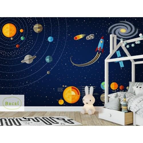 Bacal Custom photo 3D wallpaper large fresco space cosmic children bedroom cartoon murals papel de parede wall paper