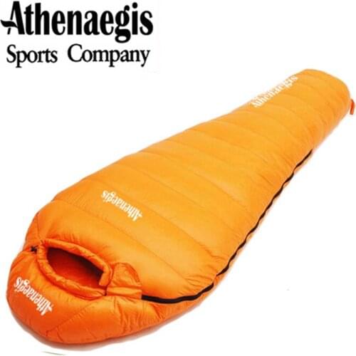 Athenaegis Mummy Style White Goose Down 2500G Filling Can Be Spliced Comfortable Winter Sleeping Bag Sac De Couchage Slaapzak