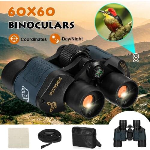 New 60X60 Binoculars HD Day Night Waterproof 160000m Coordinates Telescopes for Hunting Camping SCI88
