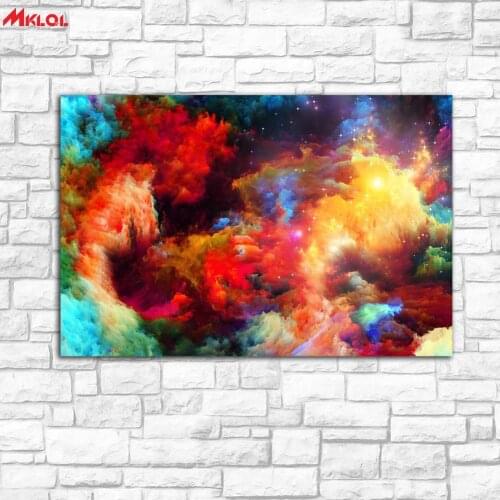Large Wall Art, Color Nebula ,Restaurant study Bedroom Decor Wall oil Painting Print Nice wall picture for living room no frame